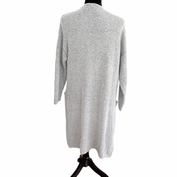Active USA- Light Gray Open Front Cardigan Duster with Waist Tie (size S) NWOT - Picture 4 of 10
